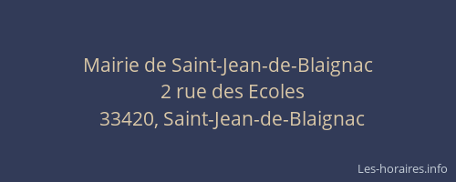 Mairie de Saint-Jean-de-Blaignac