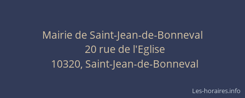 Mairie de Saint-Jean-de-Bonneval