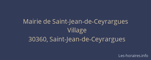 Mairie de Saint-Jean-de-Ceyrargues
