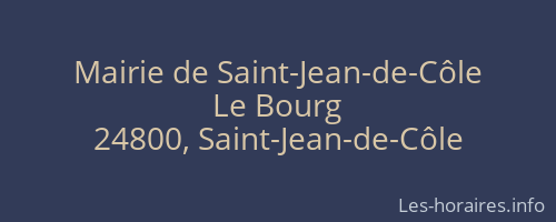 Mairie de Saint-Jean-de-Côle