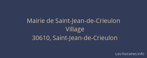 Mairie de Saint-Jean-de-Crieulon