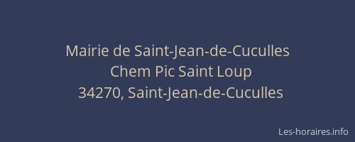 Mairie de Saint-Jean-de-Cuculles