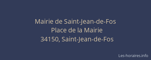 Mairie de Saint-Jean-de-Fos