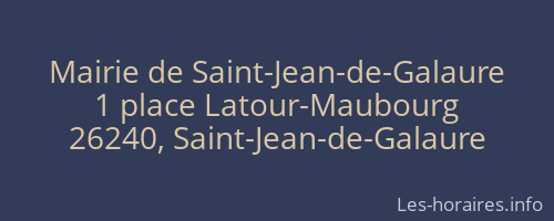Mairie de Saint-Jean-de-Galaure