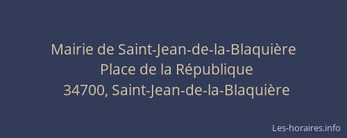 Mairie de Saint-Jean-de-la-Blaquière