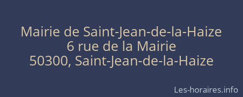 Mairie de Saint-Jean-de-la-Haize