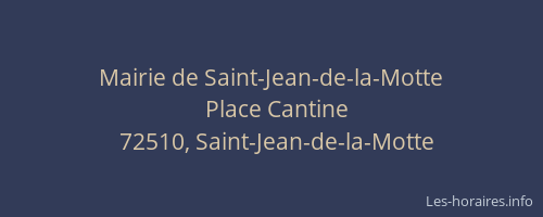 Mairie de Saint-Jean-de-la-Motte