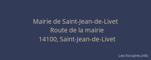 Mairie de Saint-Jean-de-Livet