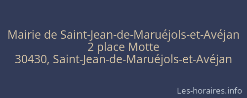 Mairie de Saint-Jean-de-Maruéjols-et-Avéjan