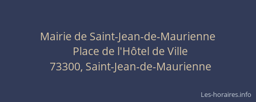 Mairie de Saint-Jean-de-Maurienne