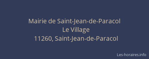 Mairie de Saint-Jean-de-Paracol