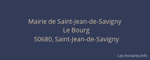 Mairie de Saint-Jean-de-Savigny
