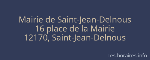 Mairie de Saint-Jean-Delnous