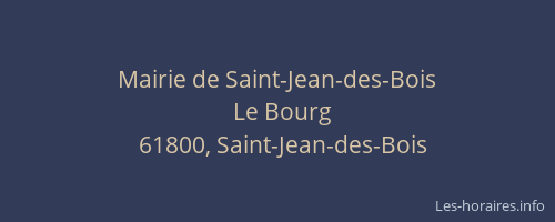 Mairie de Saint-Jean-des-Bois