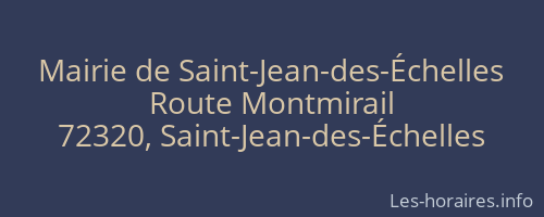 Mairie de Saint-Jean-des-Échelles