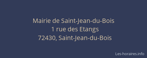Mairie de Saint-Jean-du-Bois