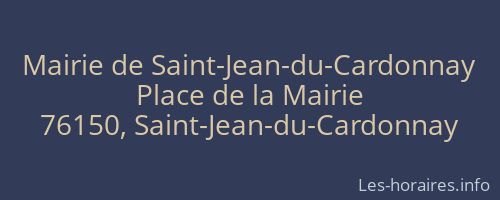 Mairie de Saint-Jean-du-Cardonnay