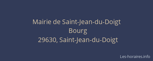 Mairie de Saint-Jean-du-Doigt