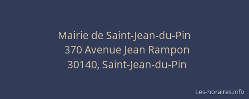 Mairie de Saint-Jean-du-Pin