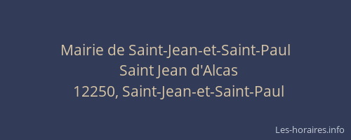 Mairie de Saint-Jean-et-Saint-Paul