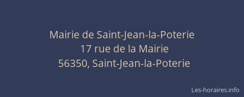 Mairie de Saint-Jean-la-Poterie