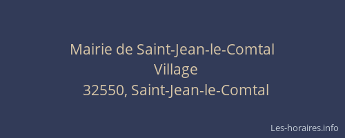 Mairie de Saint-Jean-le-Comtal