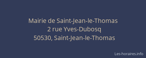 Mairie de Saint-Jean-le-Thomas