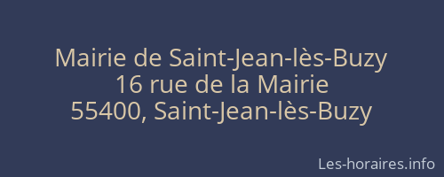 Mairie de Saint-Jean-lès-Buzy