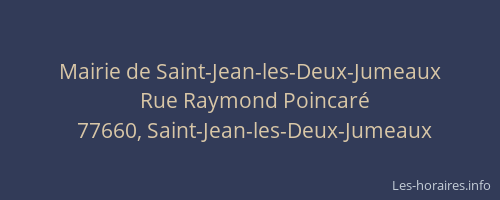 Mairie de Saint-Jean-les-Deux-Jumeaux