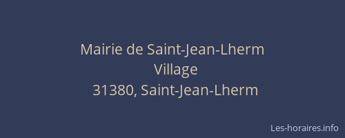 Mairie de Saint-Jean-Lherm