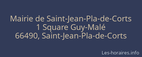 Mairie de Saint-Jean-Pla-de-Corts