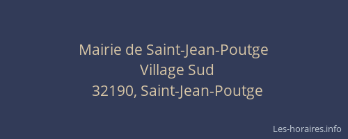Mairie de Saint-Jean-Poutge