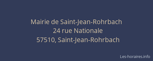 Mairie de Saint-Jean-Rohrbach