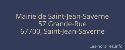 Mairie de Saint-Jean-Saverne
