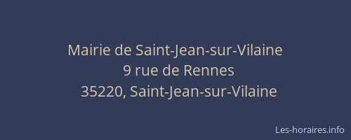 Mairie de Saint-Jean-sur-Vilaine