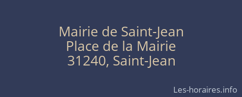 Mairie de Saint-Jean