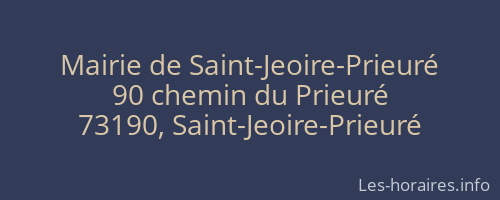 Mairie de Saint-Jeoire-Prieuré
