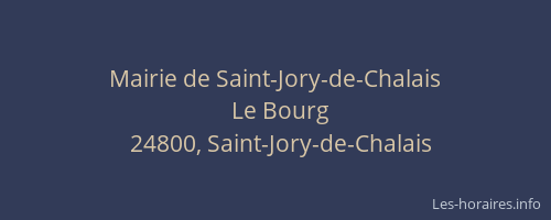 Mairie de Saint-Jory-de-Chalais