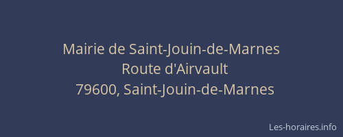 Mairie de Saint-Jouin-de-Marnes