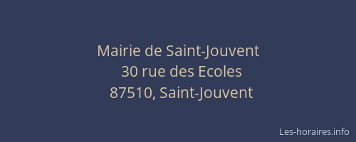 Mairie de Saint-Jouvent