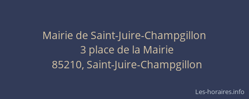Mairie de Saint-Juire-Champgillon