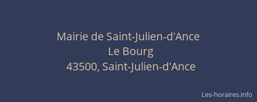 Mairie de Saint-Julien-d'Ance