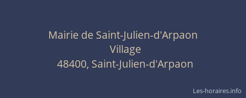 Mairie de Saint-Julien-d'Arpaon