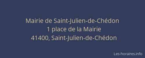 Mairie de Saint-Julien-de-Ch&eacute;don