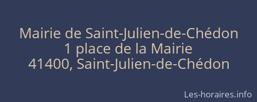 Mairie de Saint-Julien-de-Chédon