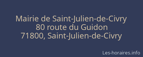 Mairie de Saint-Julien-de-Civry