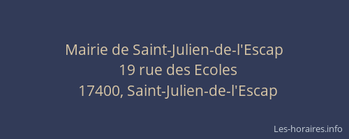 Mairie de Saint-Julien-de-l'Escap