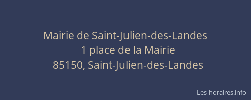 Mairie de Saint-Julien-des-Landes