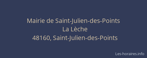 Mairie de Saint-Julien-des-Points