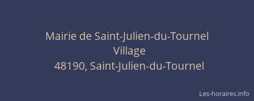 Mairie de Saint-Julien-du-Tournel